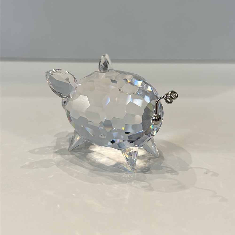 Swarovski Figurine Pig Medium Metal Tail - Picture 4 of 7